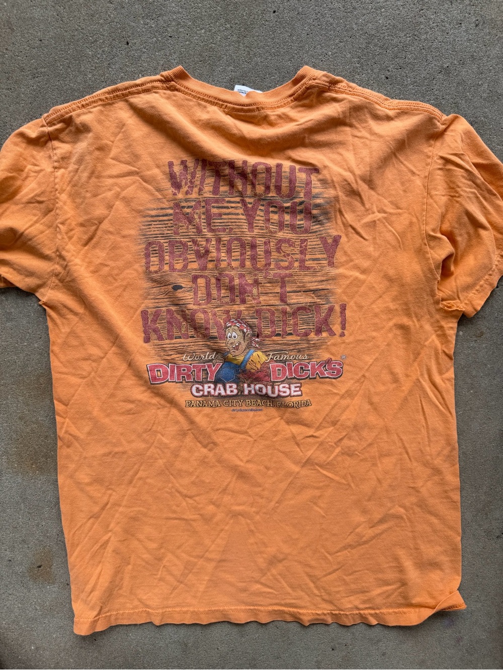 Gildan Orange Short-Sleeve Graphic Tee with Crab House Print